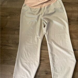 DUO Beige and maternity Waisted Pants
